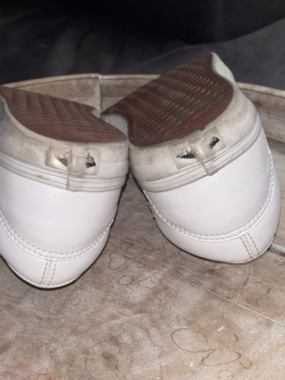 Vans Old Skool White Leather Sneakers – Men's Size 10 - Picture 7 of 8